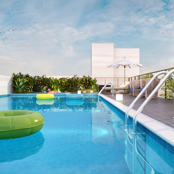 CKPC Horizon, Sarjapura Road Swimming pool at CKPC Horizon, developer render