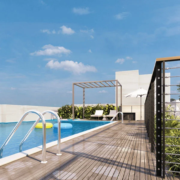 CKPC Horizon, Sarjapura Road Pool edge with a view at CKPC Horizon, developer render